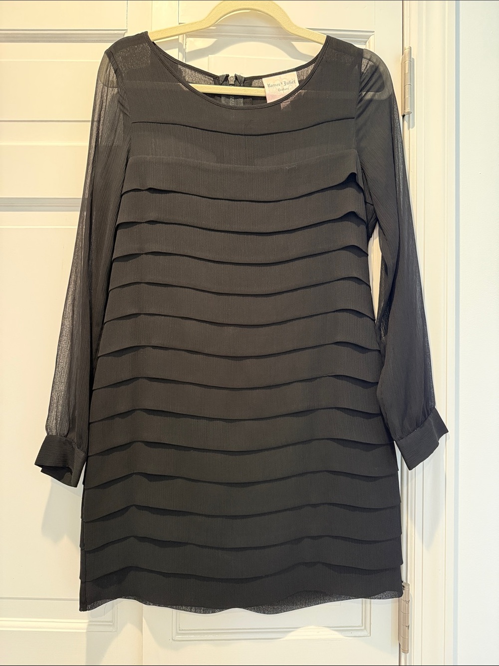 Romeo & Juliet Couture Black Layered Mini Dress